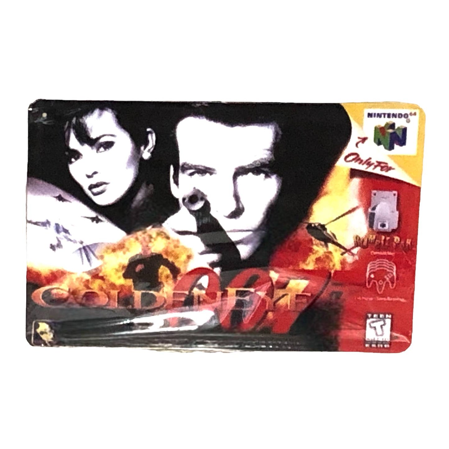 Golden Eye 007 Video Game Cover Metal Tin Sign 8"x12"