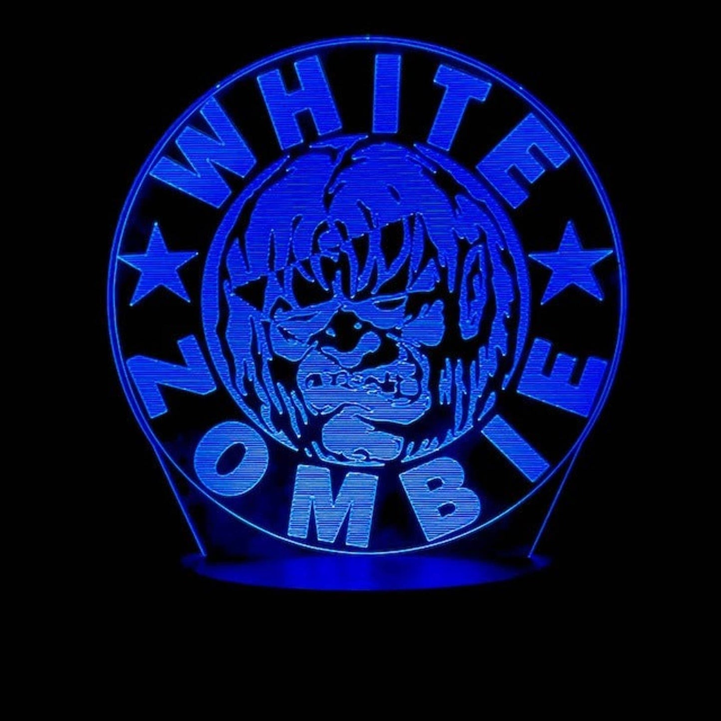 White Zombie 3D LED Night-Light 7 Color Changing Lamp w/ Touch Switch