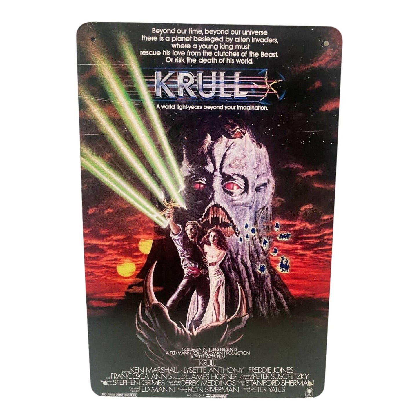 Krull Movie Poster Metal Tin Sign 8"x12"