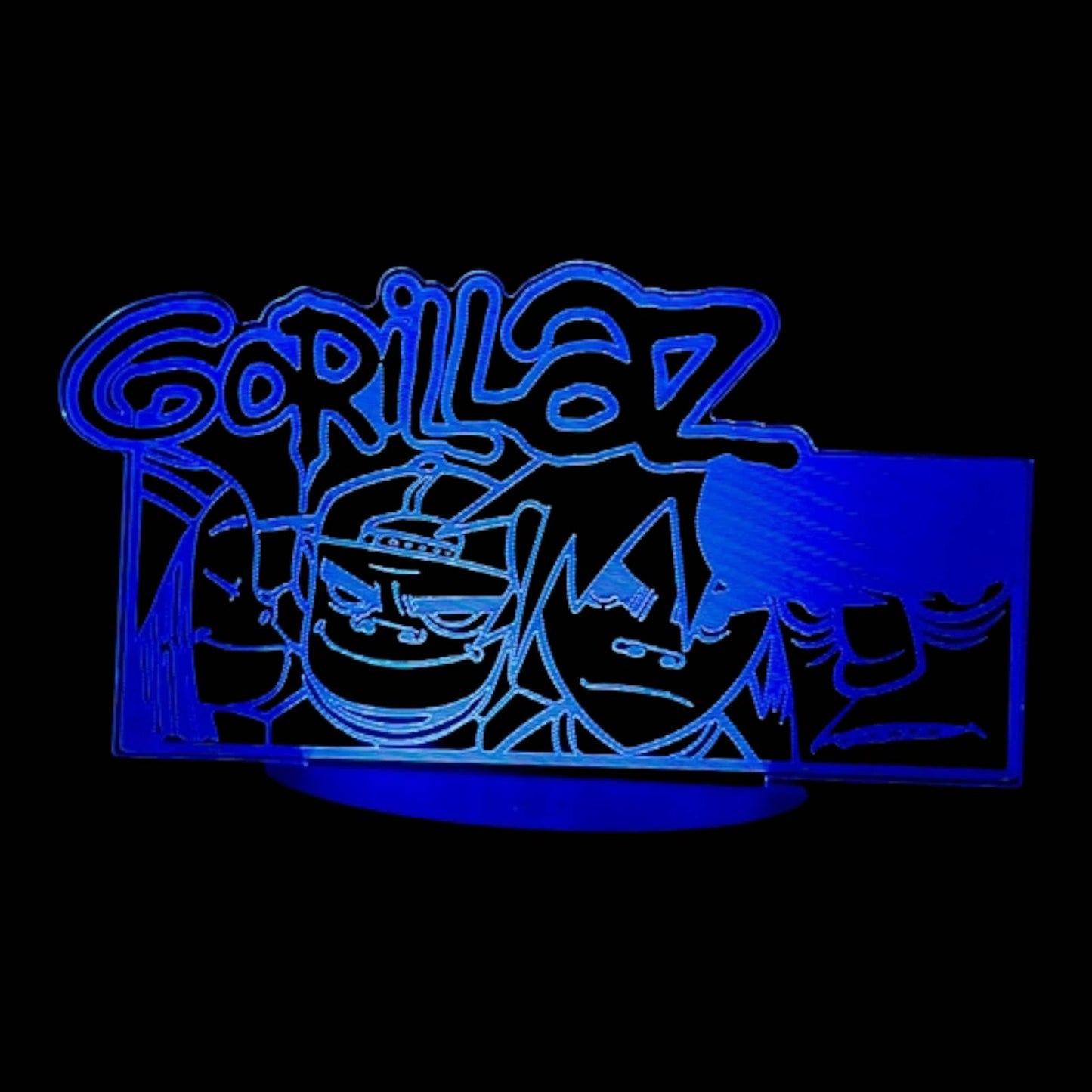 Gorillaz 3D LED Night-Light 7 Color Changing Lamp w/ Touch Switch