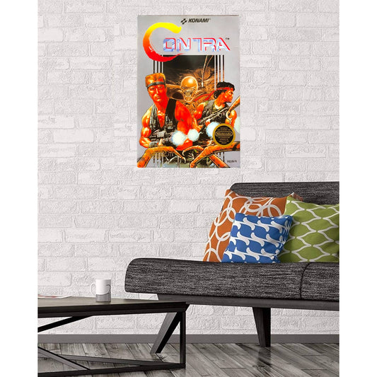 Contra Video Game Poster Print Wall Art 16"x24"