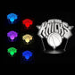 New York Knicks 3D LED Night-Light 7 Color Changing Lamp w/ Touch Switch