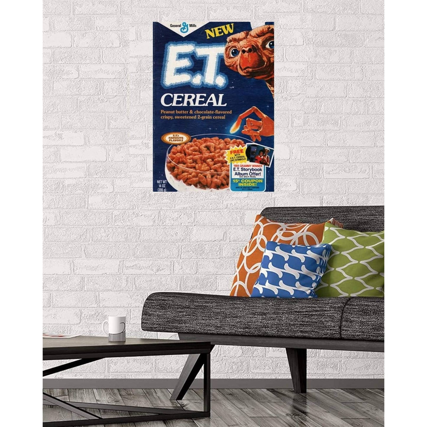 E.T. Cereal Box Cover Poster Print Wall Art 16"x24"