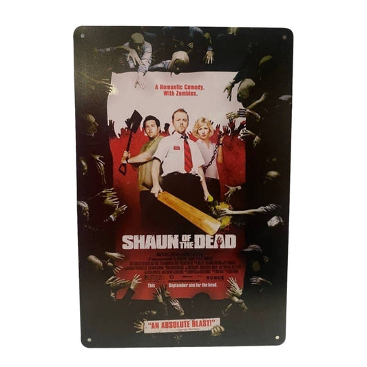 Shaun of the Dead Movie Poster Metal Tin Sign 8"x12"