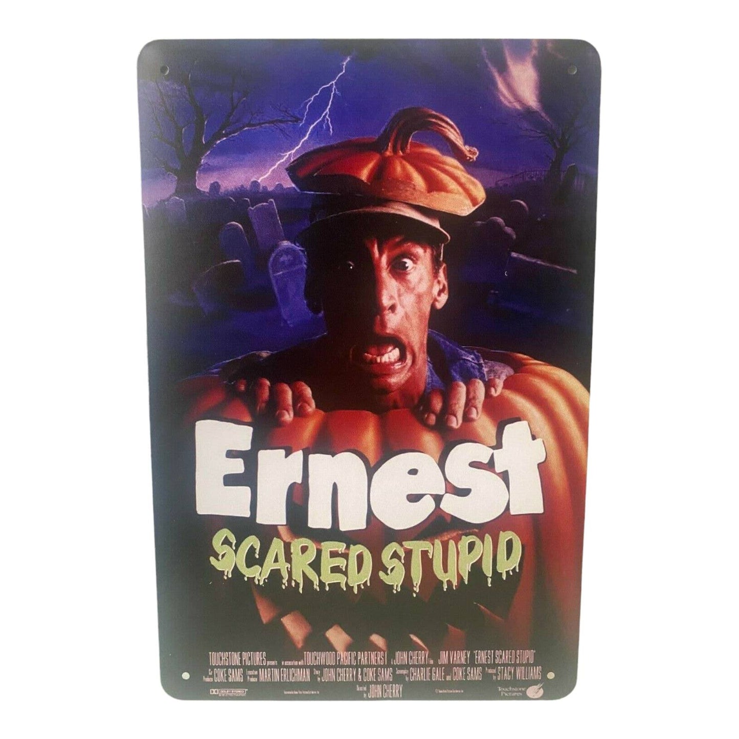 Ernst Scared Stupid Movie Poster Metal Tin Sign 8"x12"