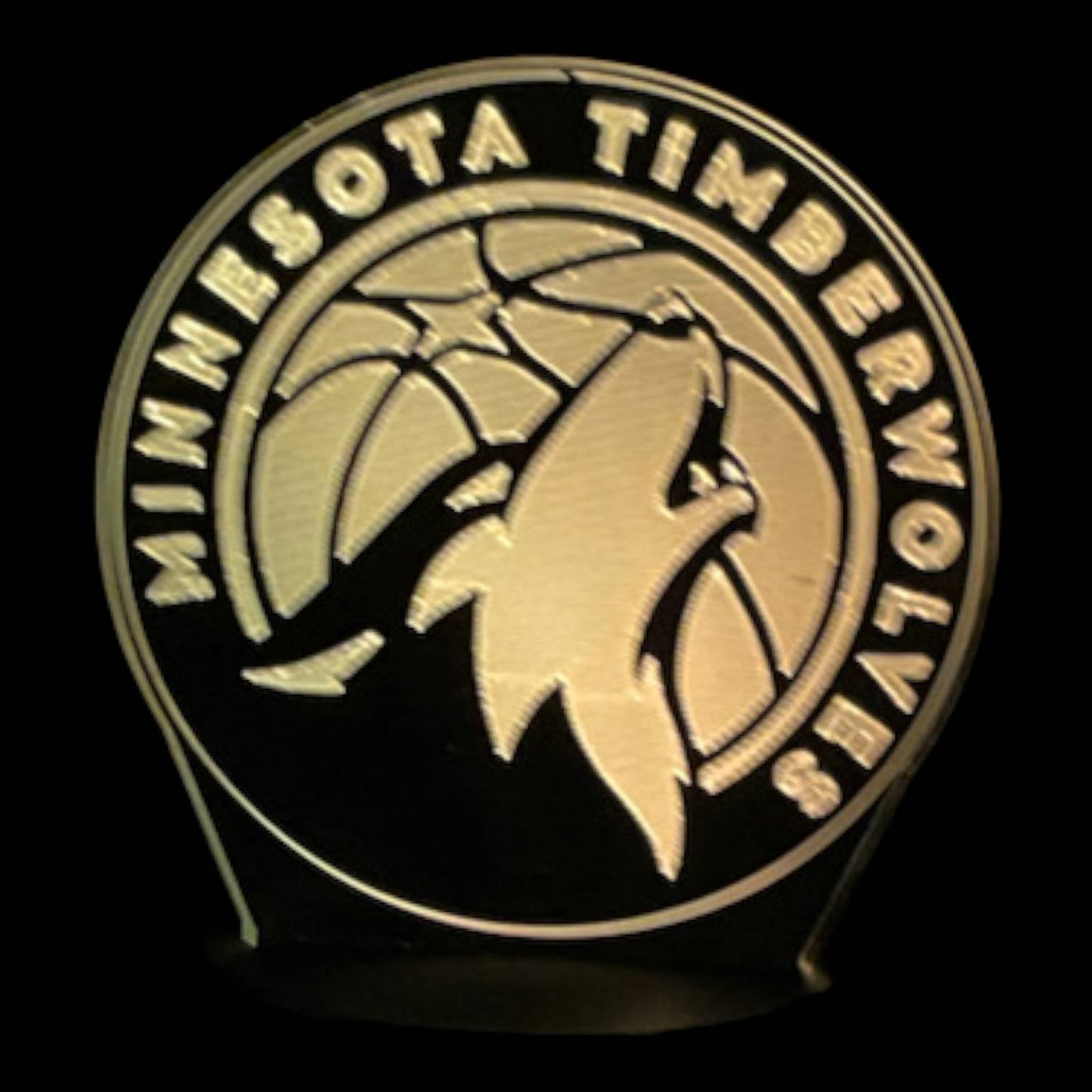 Minnesota Timberwolves 3D LED Night-Light 7 Color Changing Lamp w/ Touch Switch