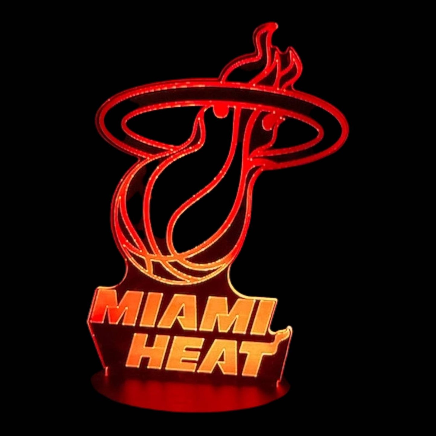 Miami Heat 3D LED Night-Light 7 Color Changing Lamp w/ Touch Switch