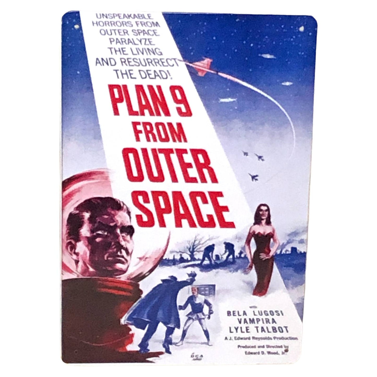 Plan 9 From Outer Space Movie Poster Metal Tin Sign 8"x12"