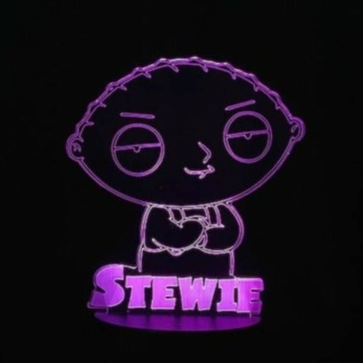 Stewie 3D LED Night-Light 7 Color Changing Lamp w/ Touch Switch