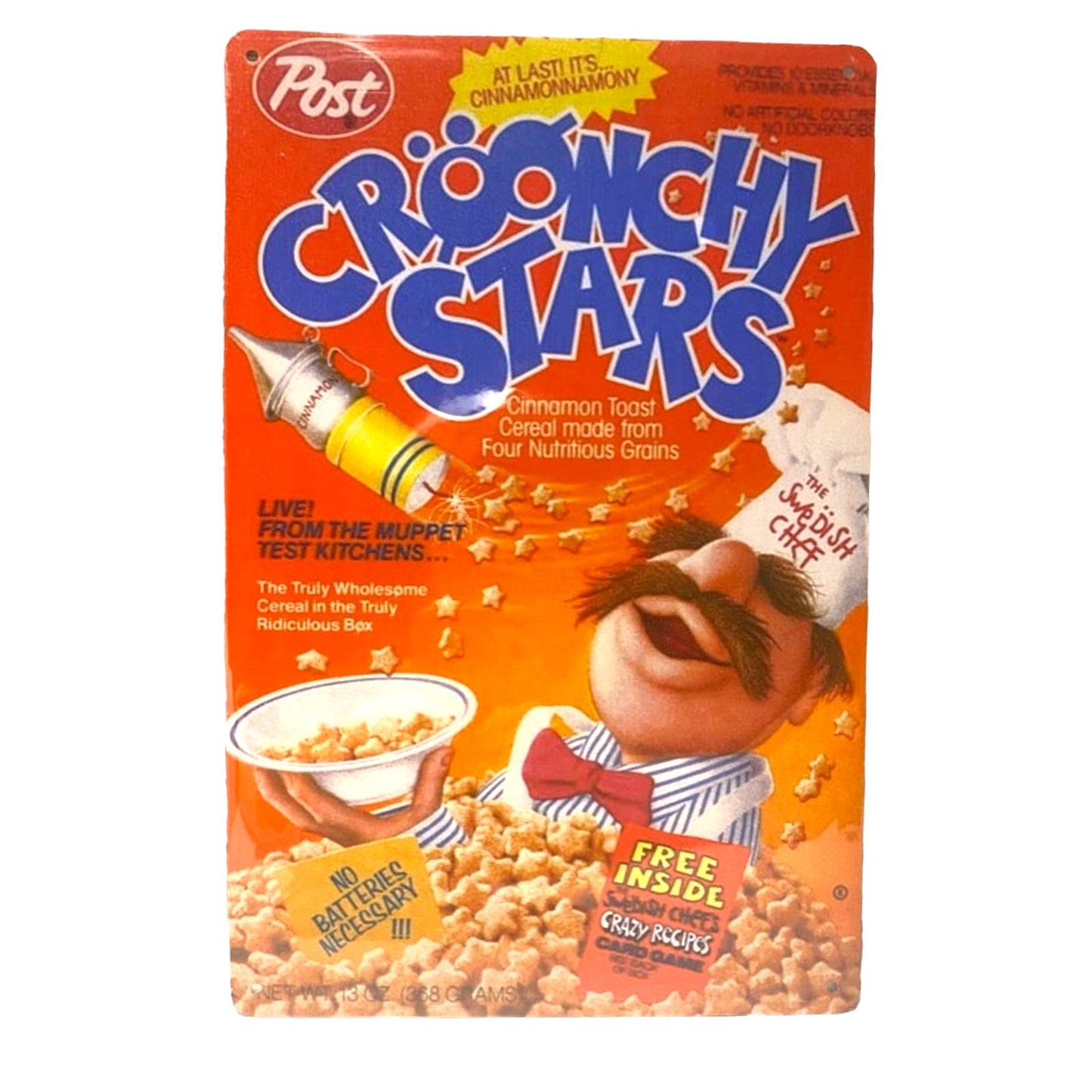 Croonchy Stars Cereal Box Cover Poster Metal Tin Sign 8"x12"
