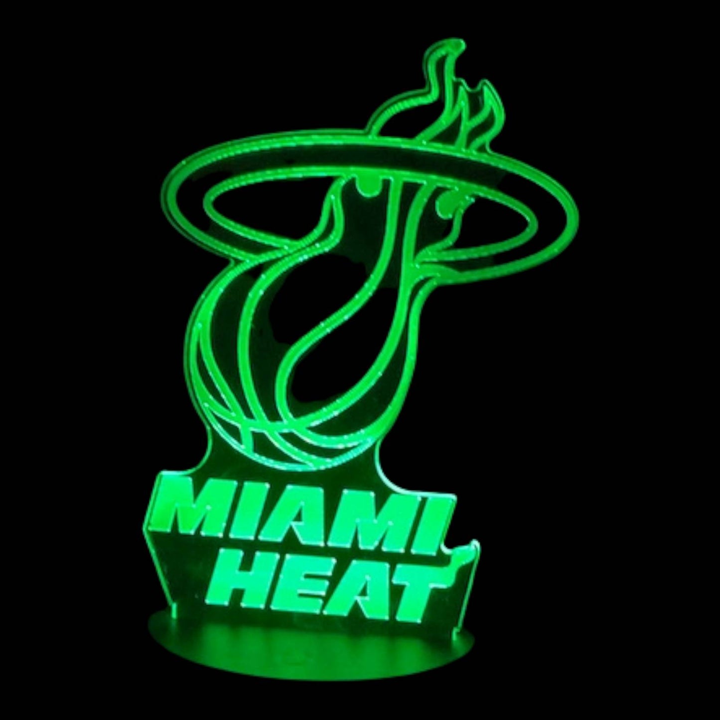 Miami Heat 3D LED Night-Light 7 Color Changing Lamp w/ Touch Switch