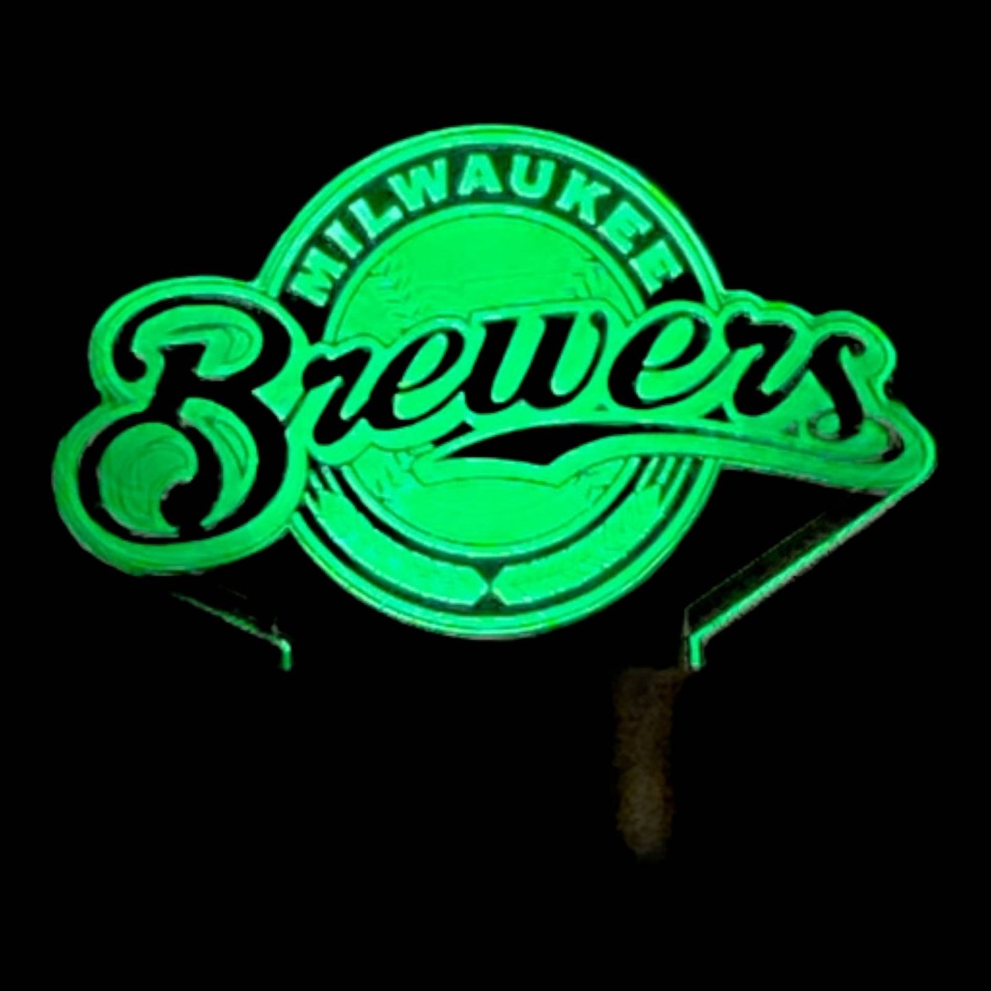 Milwaukee Brewers 3D LED Night-Light 7 Color Changing Lamp w/ Touch Switch