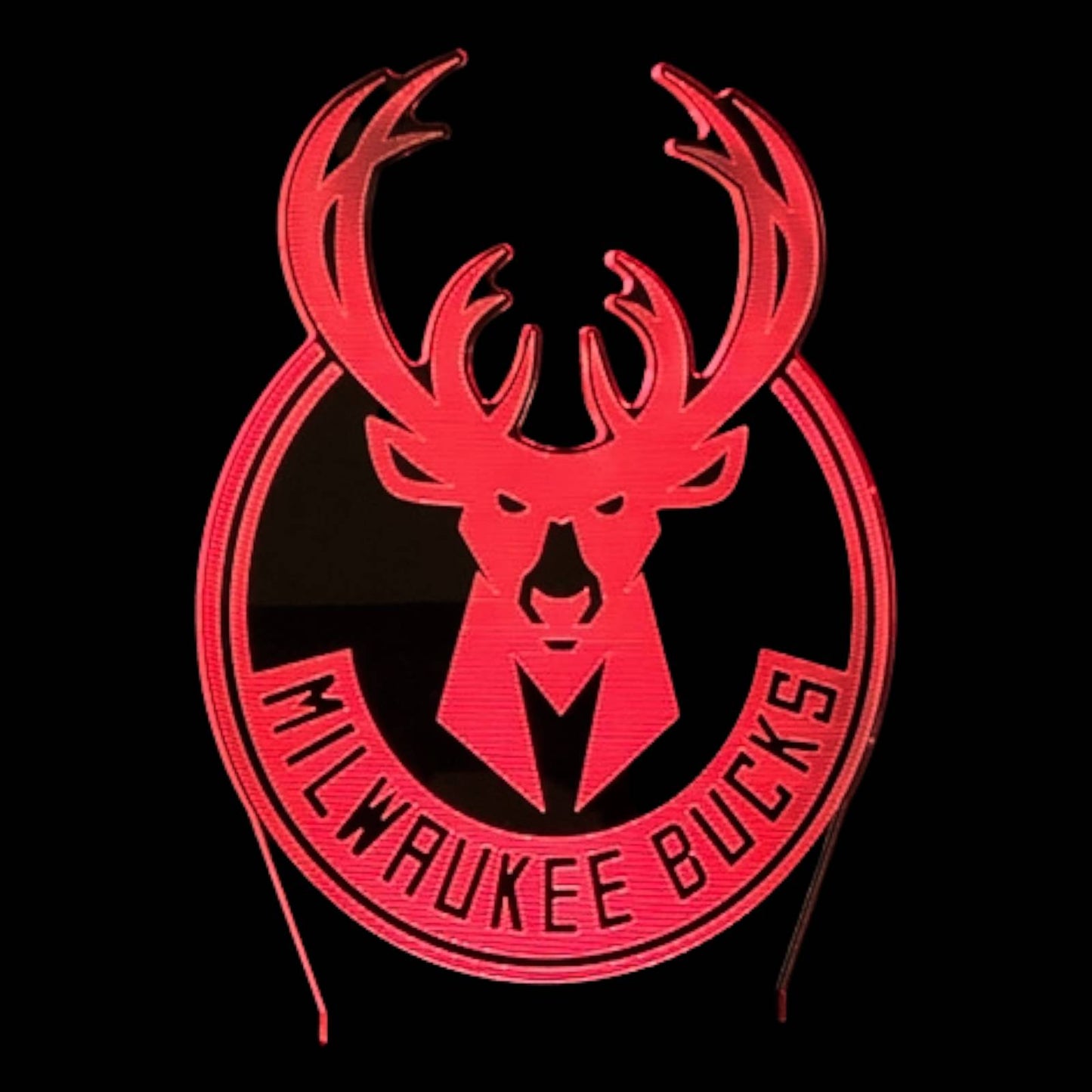 Milwaukee Bucks 3D LED Night-Light 7 Color Changing Lamp w/ Touch SwitchN/A