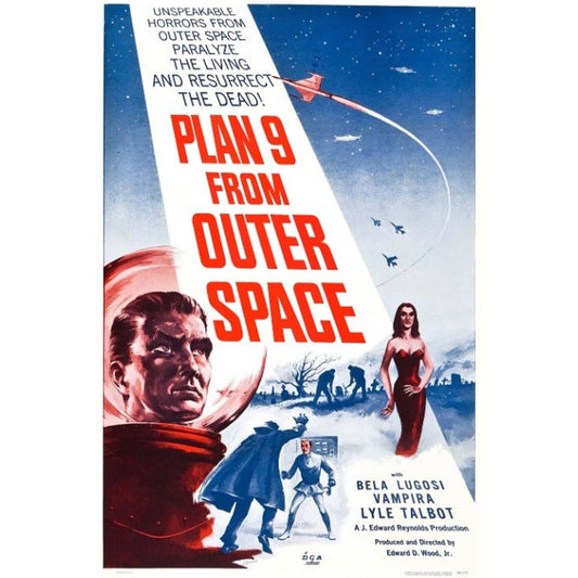 16” x 24" Plan 9 From Outer Space Canvas Print Wall Art