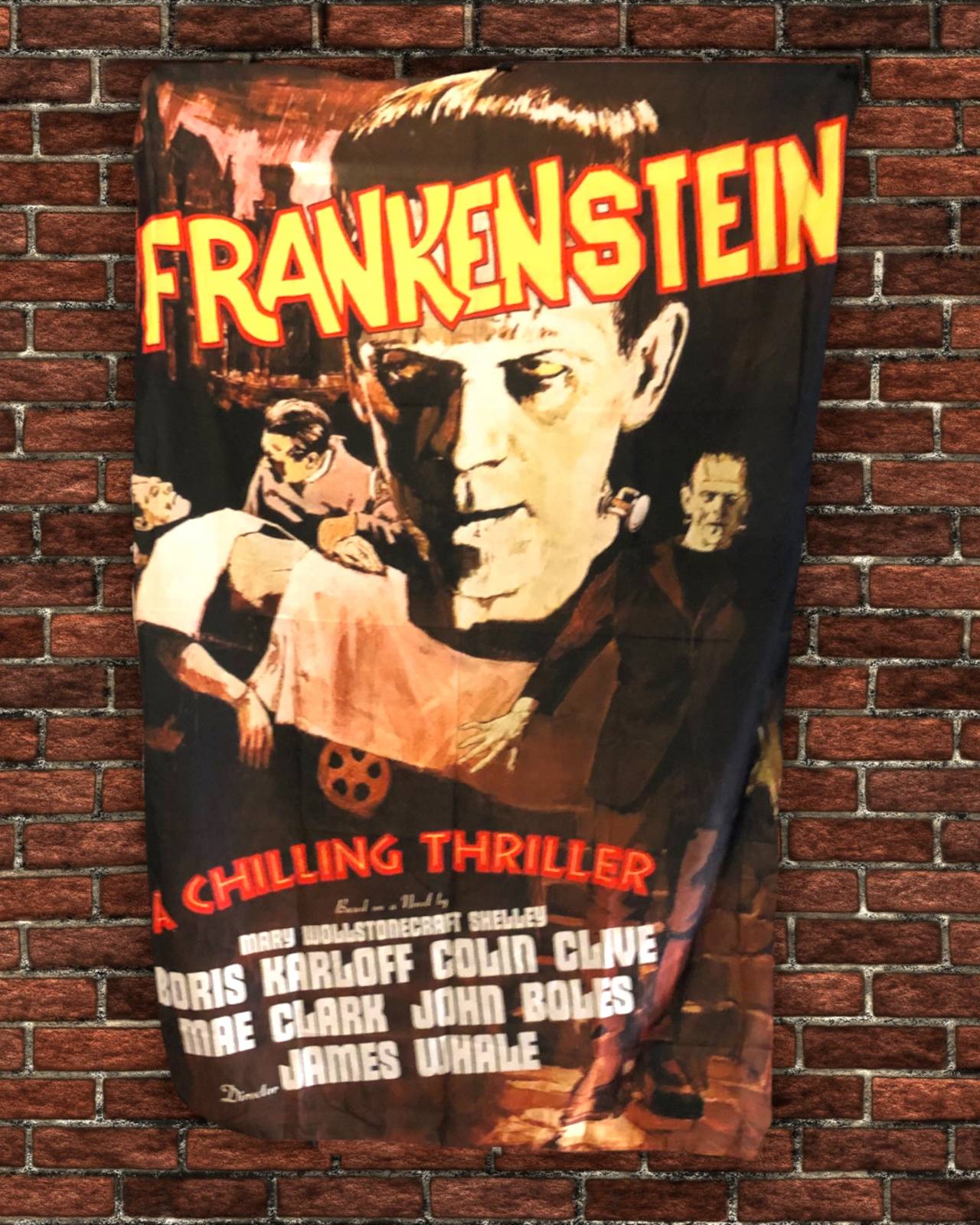 36" x 60" Frankenstein Tapestry Wall Hanging Décor
