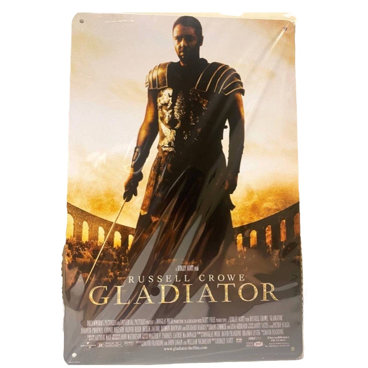 Gladiator Movie Poster Metal Tin Sign 8"x12"