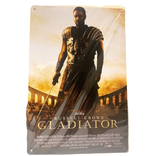 Gladiator Movie Poster Metal Tin Sign 8"x12"