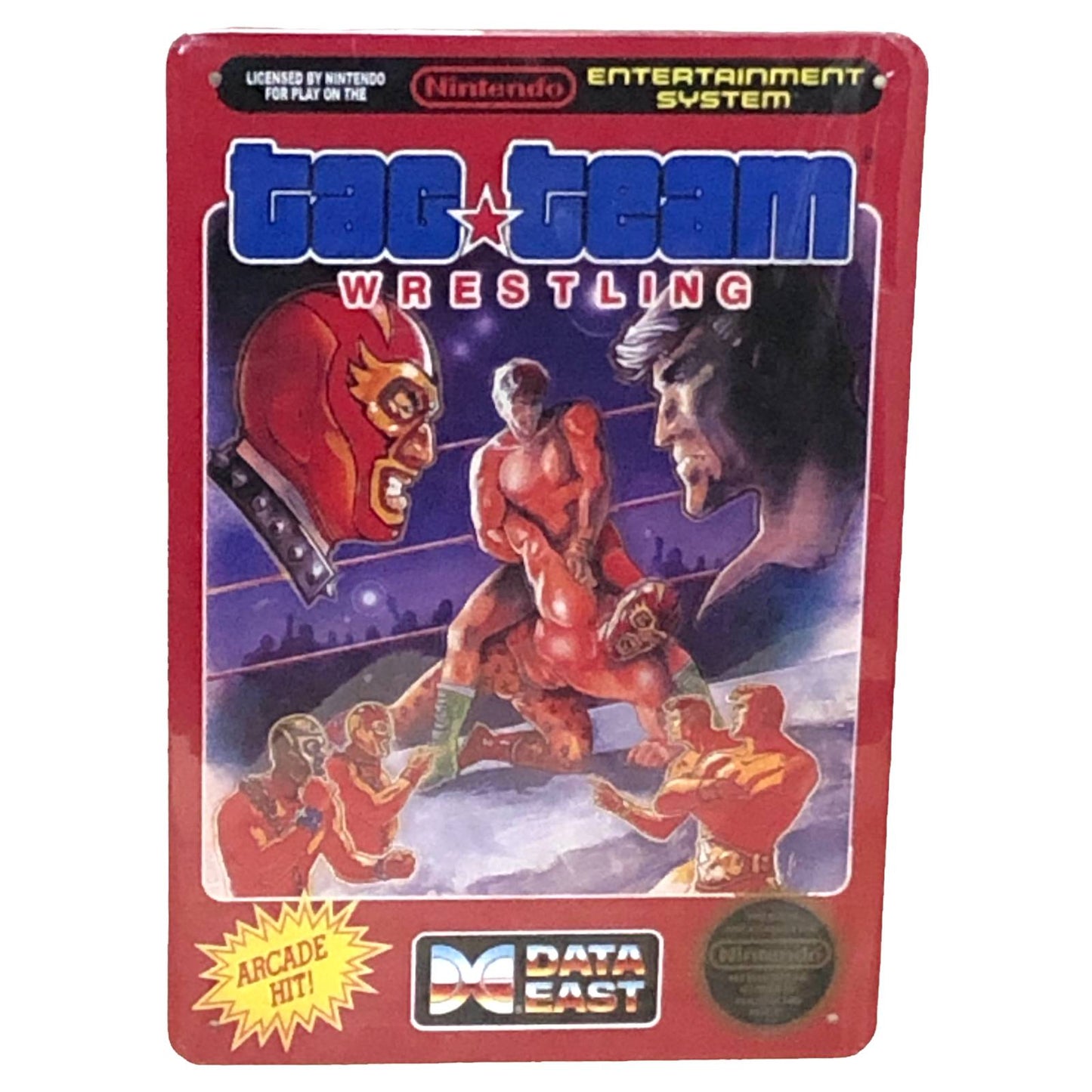 Tae Team Wrestling Video Game Cover Metal Tin Sign 8"x12"