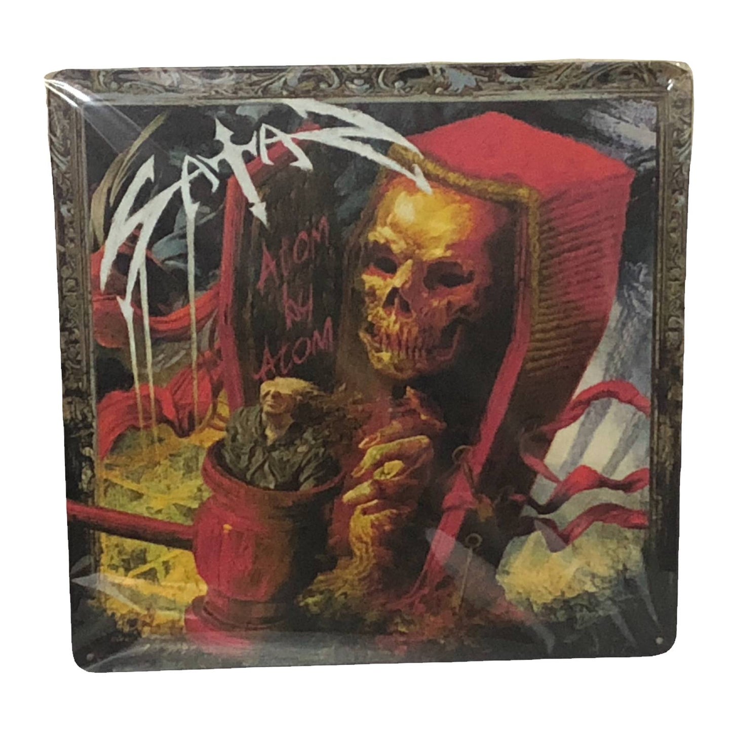Satan - Atom by Atom Album Cover Metal Print Tin Sign 12"x 12"