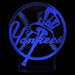New York Yankees 3D LED Night-Light 7 Color Changing Lamp w/ Touch Switch