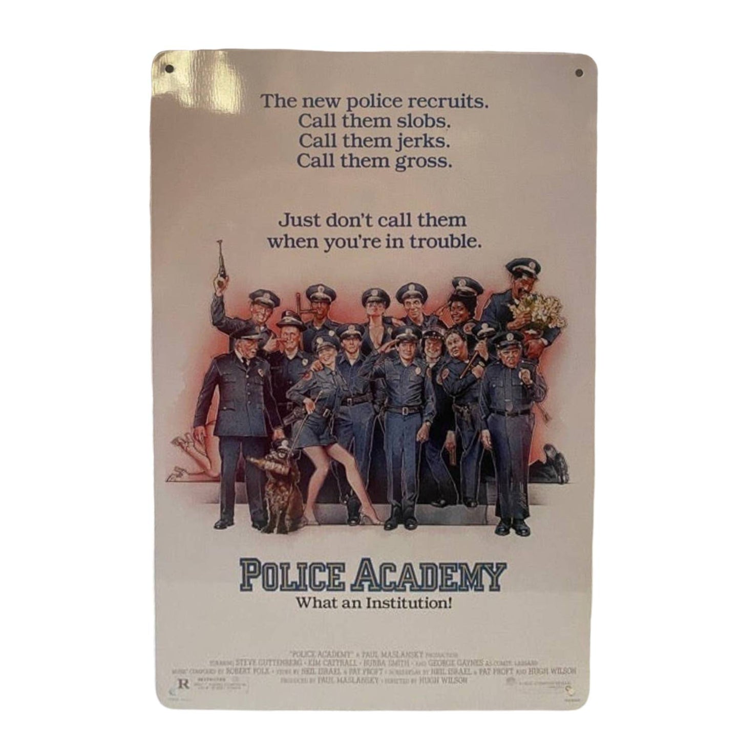 Police Academy Movie Poster Metal Tin Sign 8"x12"