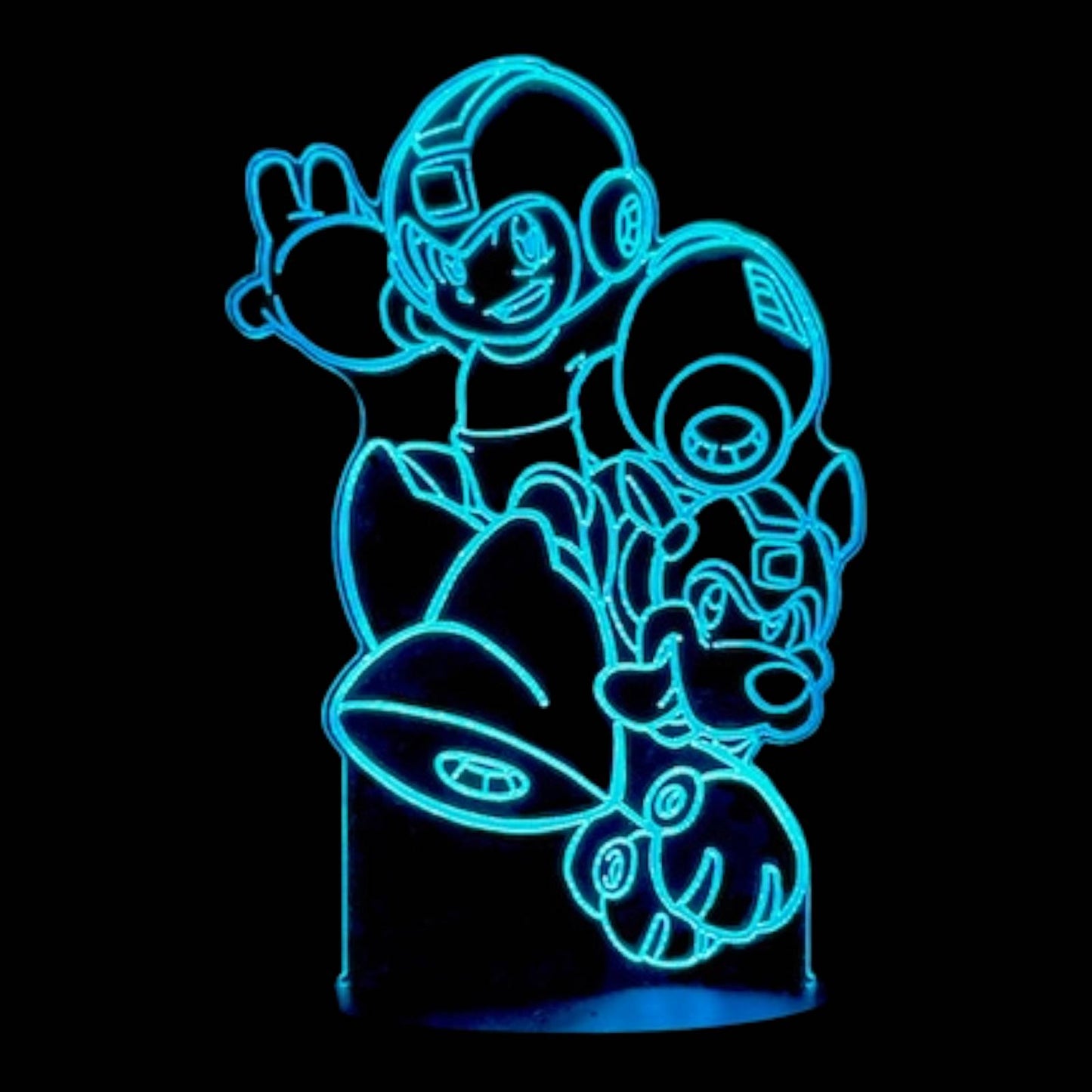 Mega Man 3D LED Night-Light 7 Color Changing Lamp w/ Touch Switch
