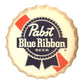 14” Pabst Blue Ribbon Bottle Cap Metal Tin Sign