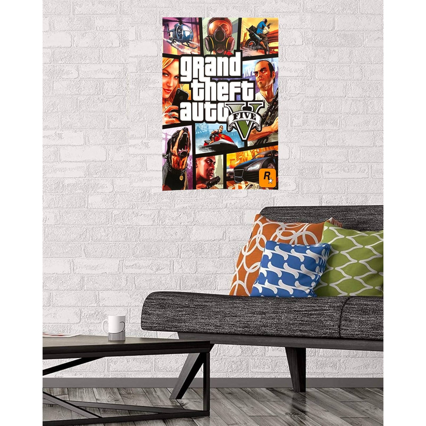 Grand Theft Auto 5 Video Game Poster Print Wall Art 16"x24"