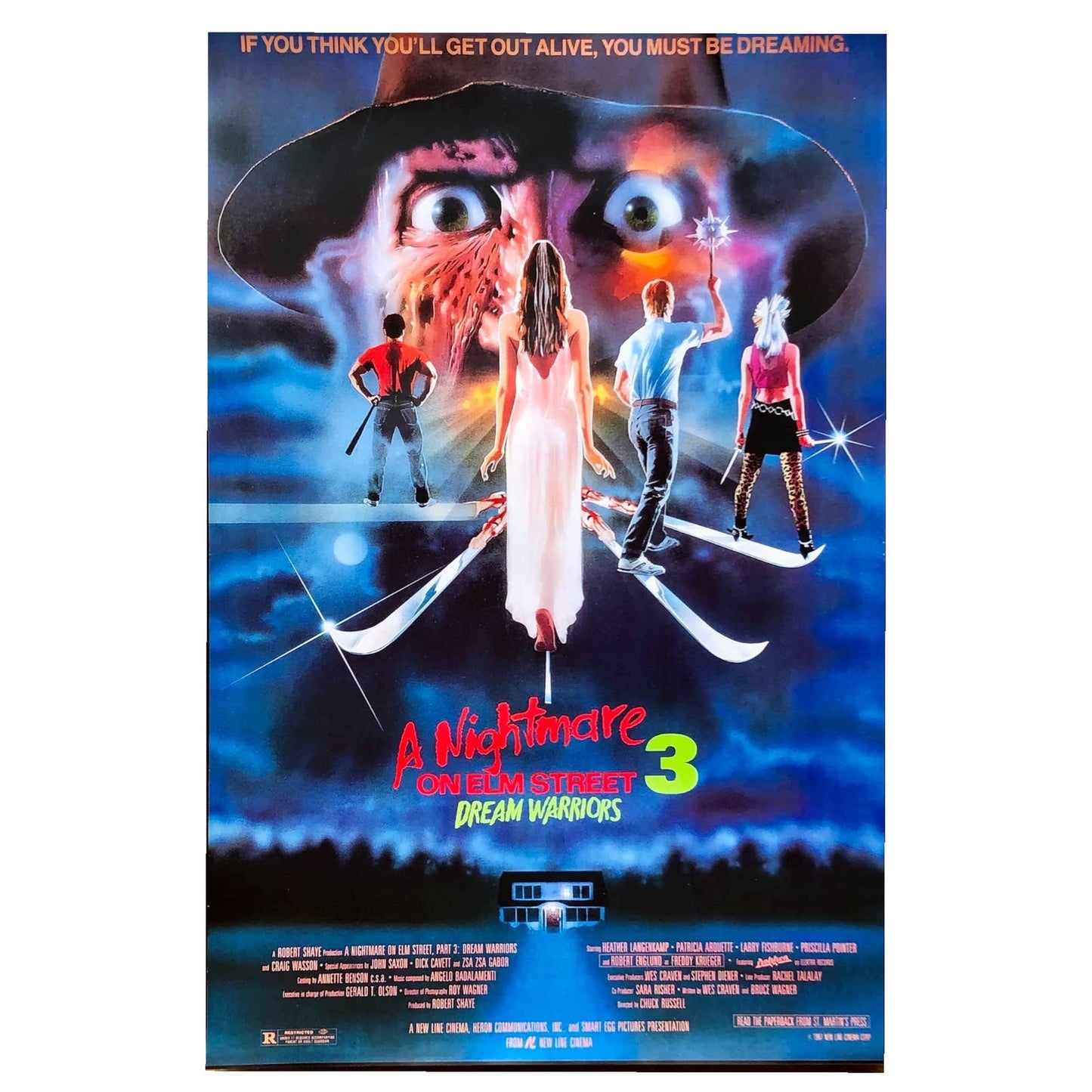 A Nightmare on Elm Street 3 Movie Poster Print Wall Art 16"x24"