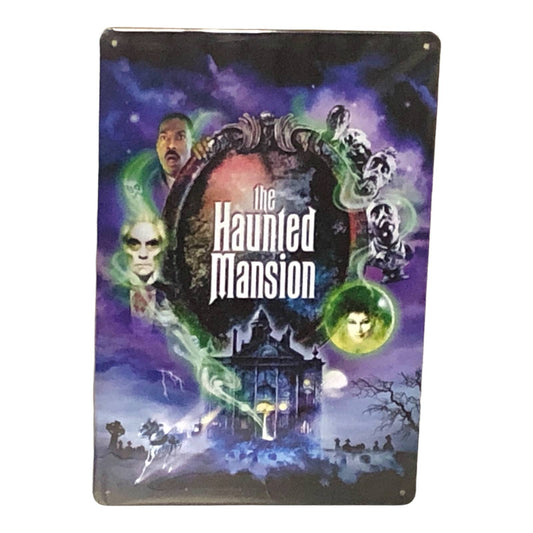 The Haunted Mansion (w/ actors) Movie Poster Metal Tin Sign 8"x12"