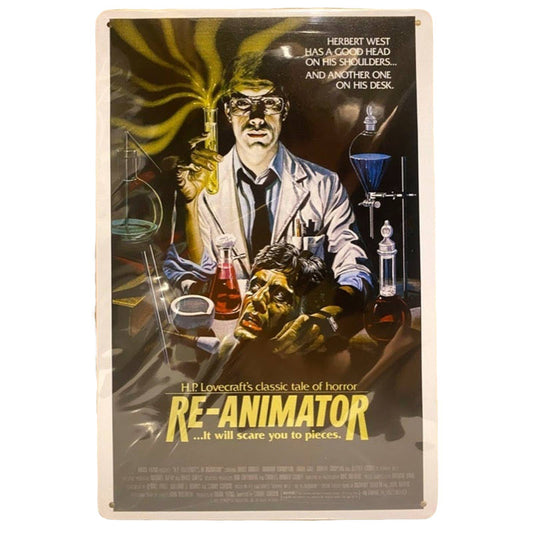 Re-Animator Movie Poster Metal Tin Sign 8"x12"