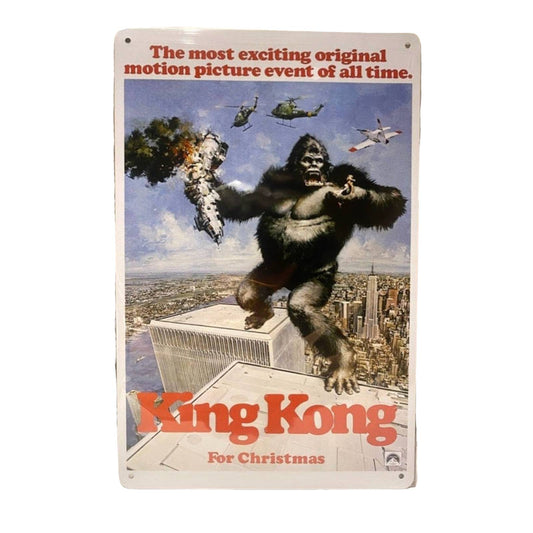 King Kong Movie Poster Metal Tin Sign 8"x12"