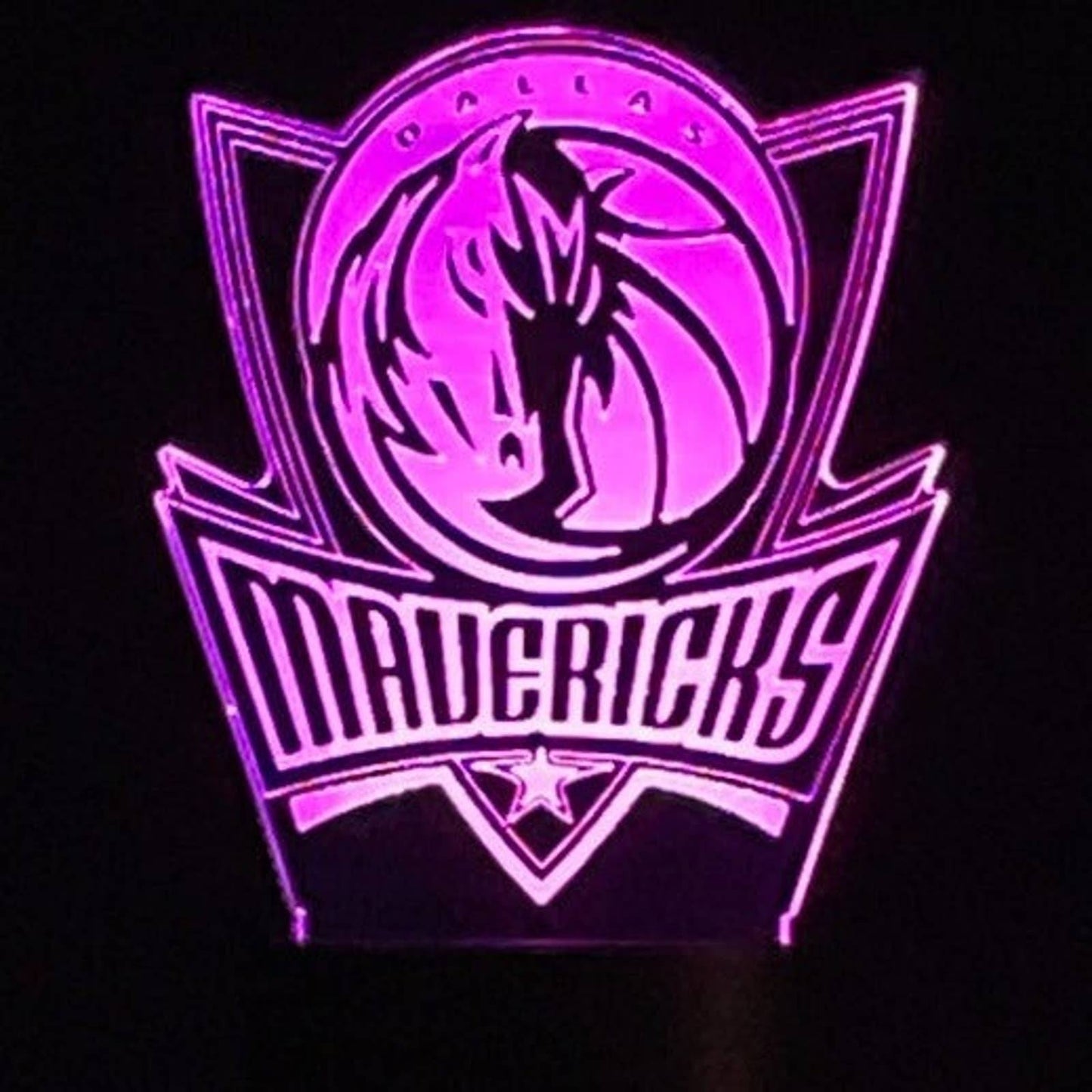 Dallas Mavericks 3D LED Night-Light 7 Color Changing Lamp w/ Touch Switch