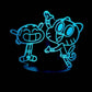 The Amazing World of Gumball 3D LED Night-Light 7 Color Changing Touch Lamp
