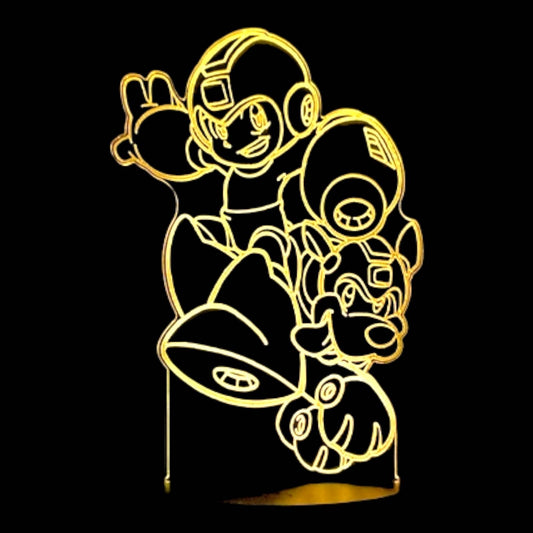 Mega Man 3D LED Night-Light 7 Color Changing Lamp w/ Touch Switch