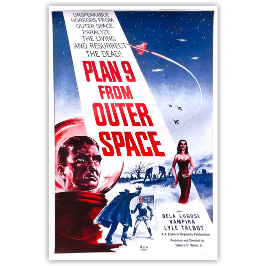 Plan 9 From Outer Space Movie Poster Print Wall Art 16"x24"