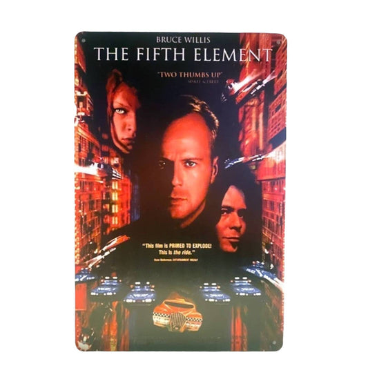 The Fifth Element Movie Poster Metal Tin Sign 8"x12"