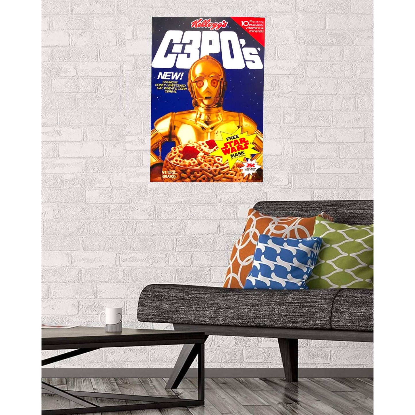 Star Wars C-P30's C Cereal Box Cover Poster Print Wall Art 16"x24"