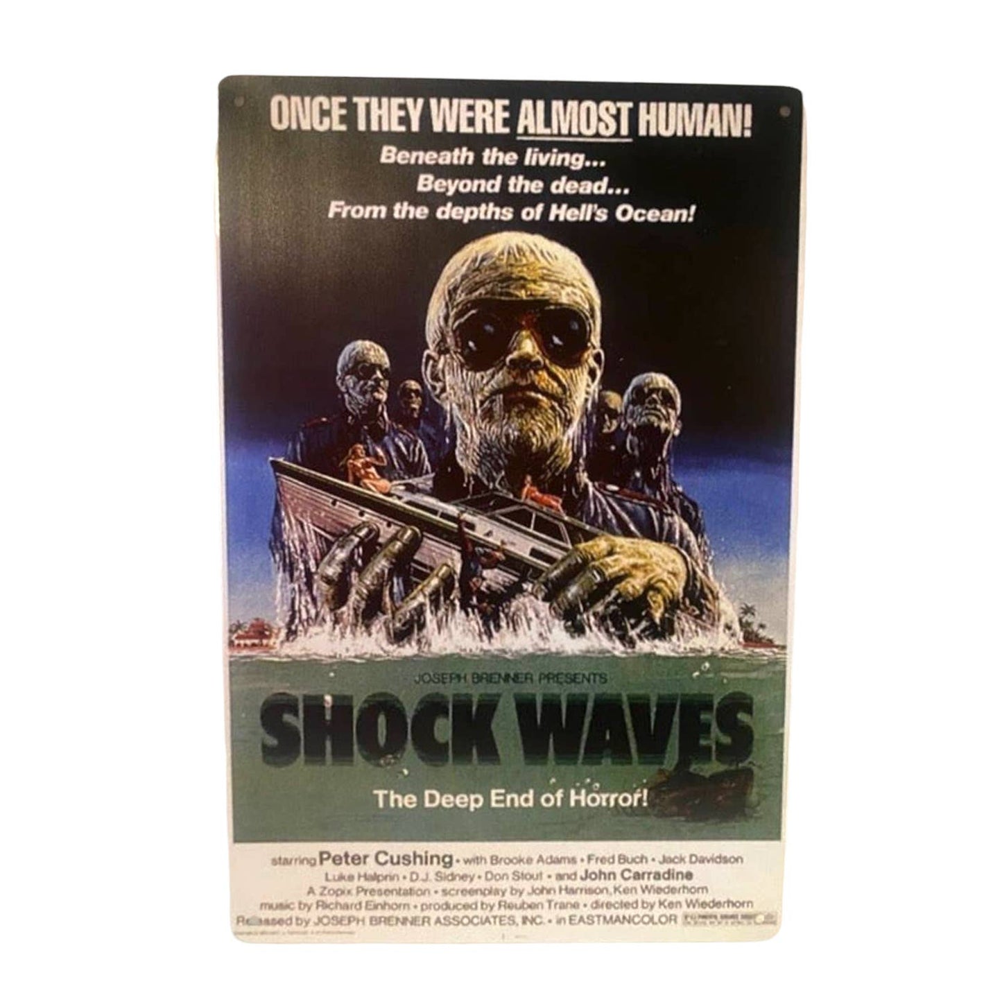 Shock Waves Movie Poster Tin Sign 8"x12"