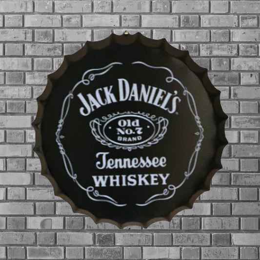 14” Jack Daniel's Bottle Cap Metal Tin Sign