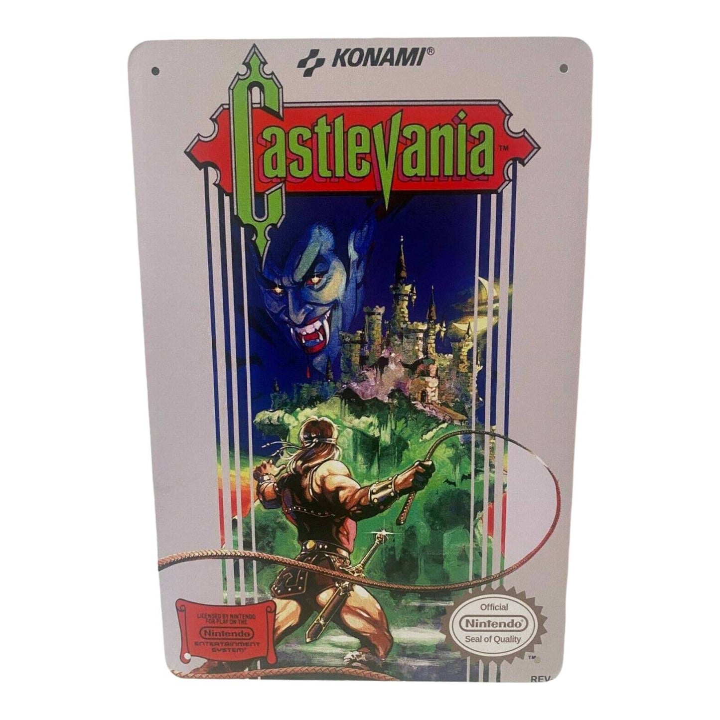 Castlevania Video Game Cover Metal Tin Sign 8"x12"