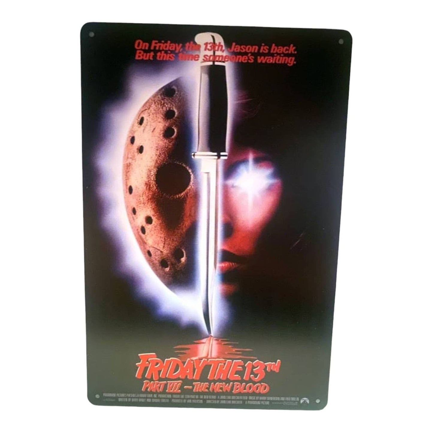 Friday The 13th Part VII The New Blood Movie Poster Metal Tin Sign 8"x12"