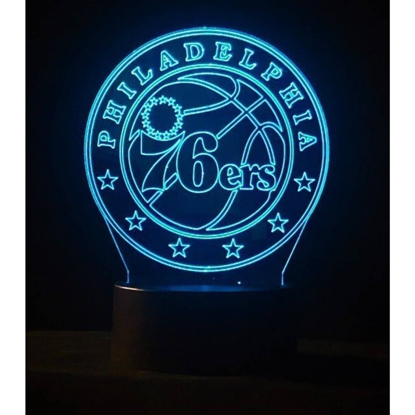 Philadelphia 76ers 3D LED Night-Light 7 Color Changing Lamp w/ Touch Switch