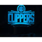 LA Clippers 3D LED Night-Light 7 Color Changing Lamp w/ Touch Switch