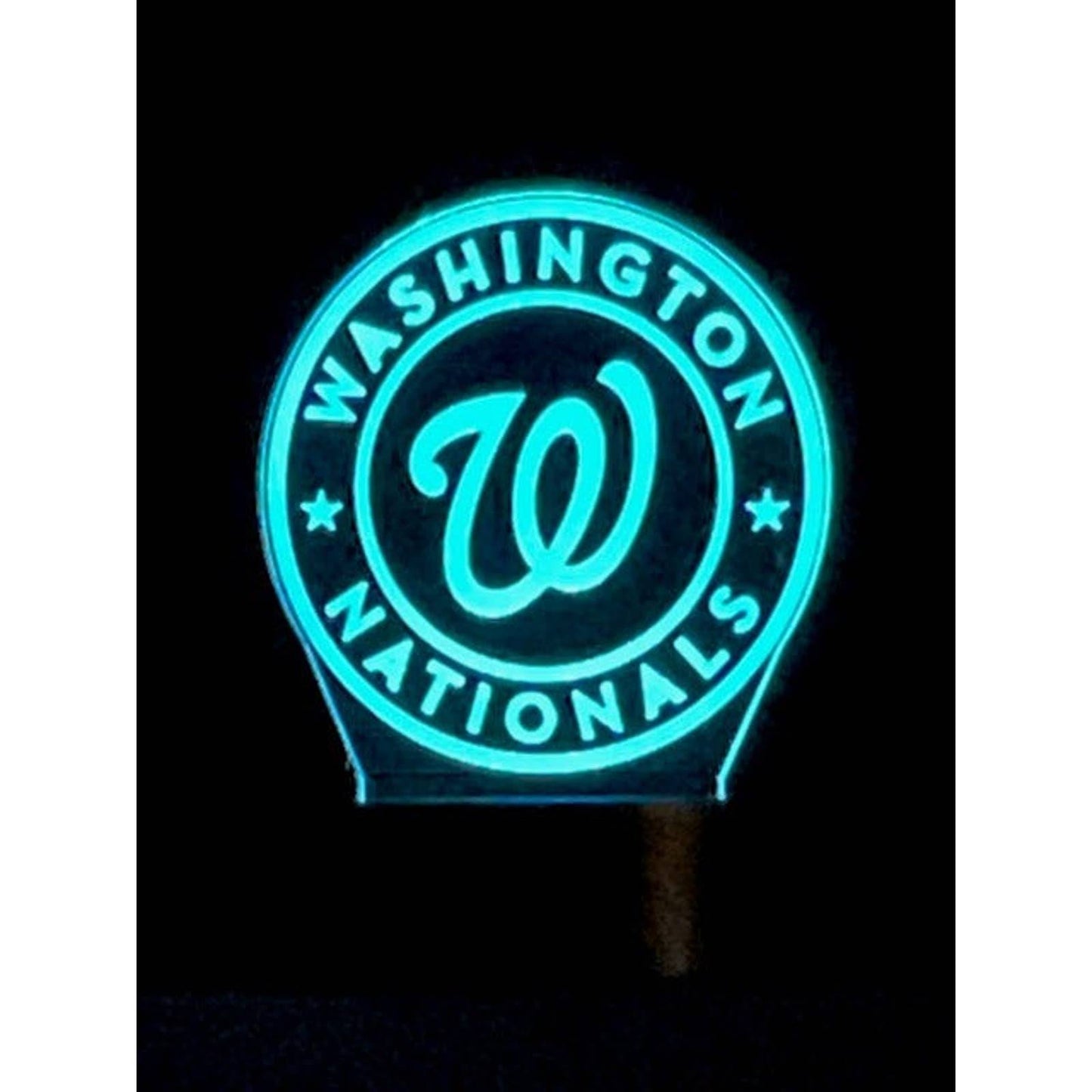 Washington Nationals 3D LED Night-Light 7 Color Changing Lamp w/ Touch Switch