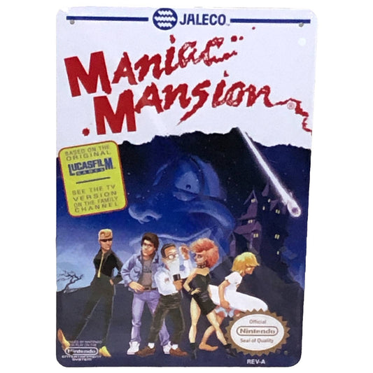 Manic Mansion Movie Poster Metal Tin Sign 8"x12"