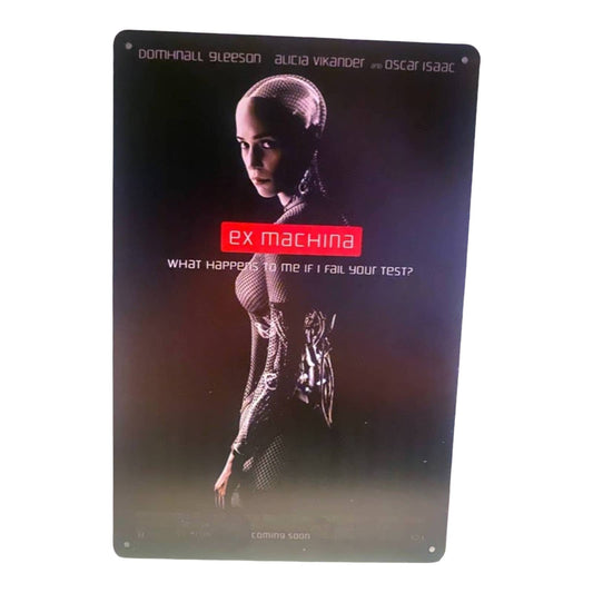 Ex Machina Movie Poster Metal Tin Sign 8"x12"