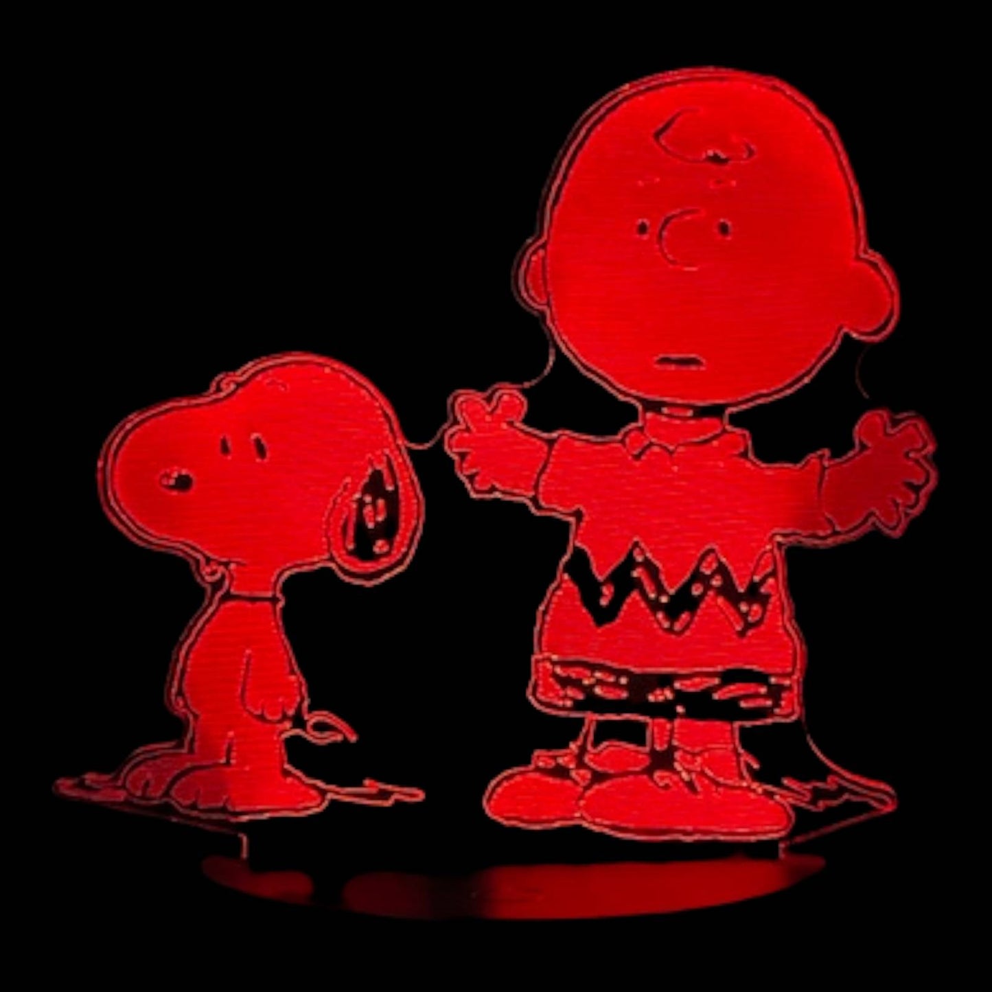 Charlie Brown & Snoopy 3D LED Night-Light 7 Color Changing Lamp w/ Touch Switch
