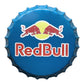 14” Red Bull Bottle Cap Metal Tin Sign