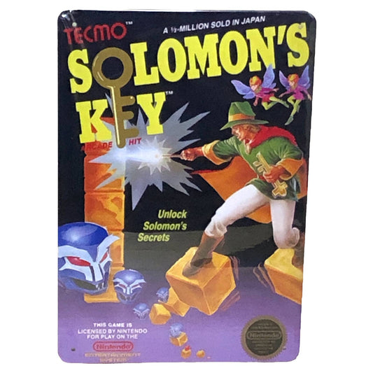 Solomon's Key Video Game Cover Metal Tin Sign 8"x12"
